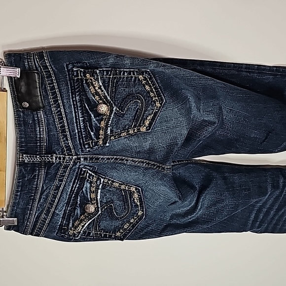 Silver Suki fluid denim 28x31 mid rise slim boot cut jeans - Picture 4 of 8